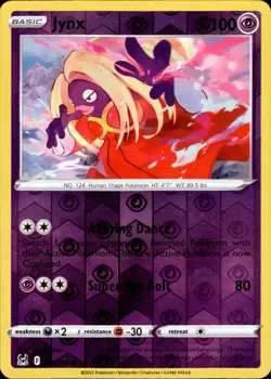 Jynx - 068/196 - Reverse Holo Lost Origin Pokemon Card - NM/M! - Image 1