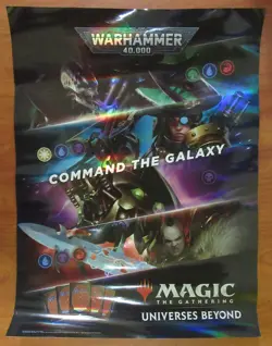 Magic the Gathering Warhammer 40K Universes Beyond Promo Foil Poster Rolled - Image 1