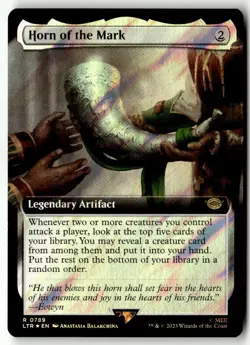 MTG - Horn of the Mark (Extended Art) (Surge Foil) 789 foil Near Mint Universes - Image 1