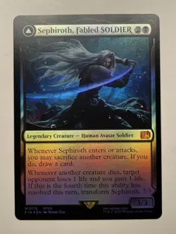 Magic: The Gathering Creature Sephiroth, Fabled Soldier Mythic Foil - Image 1