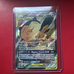 Pokemon TCG Eevee and Snorlax GX SM169 Mint Near Mint Full Art - Image 1