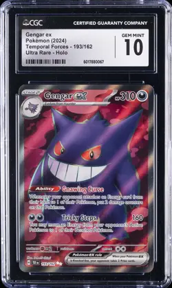 2024 POKEMON TEMPORAL FORCES - ULTRA RARE - HOLO GENGAR EX CGC 10 GEM MINT - Image 1