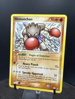 Pokemon TCG Hitmonchan 24/115 Non-Holo Rare Ex Unseen Forces Vintage - Image 2