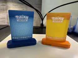 Pokemon TCG Ultra PRO Deck Display Stands Blue & Yellow (2) - Image 2