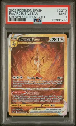 2023 POKEMON SWORD & SHIELD CROWN ZENITH SECRET FULL ART/ARCEUS VSTAR PSA 9 - Image 1