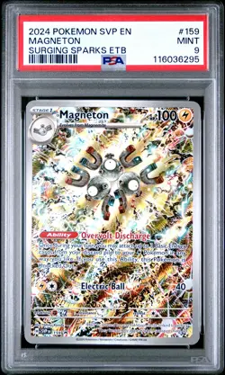 2024 POKEMON SVP EN-SV BLACK STAR PROMO #159 MAGNETON PSA 9 - Image 1