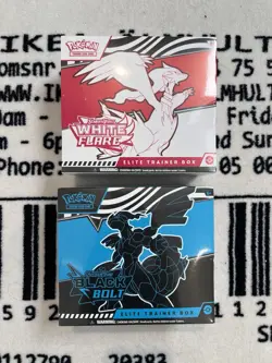 Pokemon TCG Black Bolt and White Flare Elite Trainer Box ETB Bundle - Sealed ✅ - Image 1