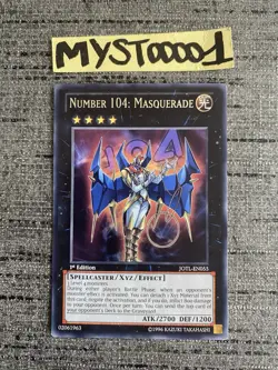 Carte Yu-gi-oh! Number 104 Masquerade JOTL-EN055 Rare Anglais Occasion - Image 1
