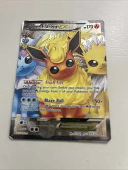 Pokemon TCG Flareon EX Ultra Rare Holo Full Art Card RC28/RC32 - Image 1