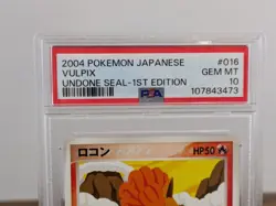 Vulpix 016/083 1st Edition PSA 10 Undone Seal 2004 Japanese Graded Pokemon Card - Image 3