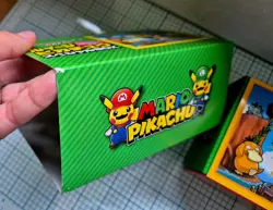 Pokemon Center Mario Pikachu Luigi set, Box, empty box, sleeves, 2016 (No Cards) - Image 4