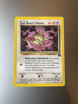 Team Rocket's Meowth #18 - Black Star Promo - WoTC Pokemon Card - Lightly Played - Image 1