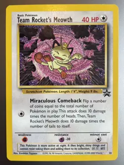Team Rocket's Meowth #18 - Black Star Promo - WoTC Pokemon Card - Lightly Played - Image 3