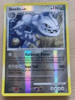 Steelix Pokemon card reverse holo Stormfront 2008 28/100 - Image 1