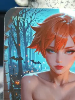 1/1 Only 1 Made Misty Bats Pokemon Halloween NSFW Topless Lonestar Customs Card - Image 2