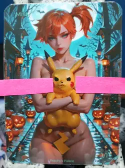 1/1 Only 1 Made Misty Pikachu Pokemon Halloween Topless Lonestar Customs Card - Image 1
