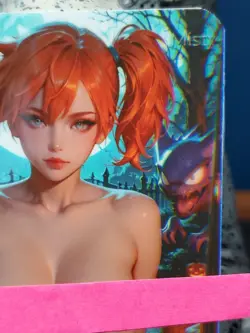 1/1 Only 1 Made Misty NSFW Pokemon Halloween Topless Lonestar Customs Card - Image 4