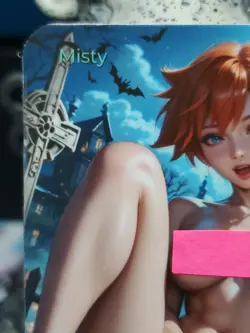 1/1 Only 1 Made Misty Grave Pokemon Halloween NSFW Topless Lonestar Customs Card - Image 2