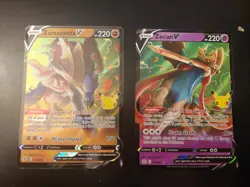Zacian V (16/25) & Zamazenta V (18/25) CELEBRATIONS Pokemon Card lot - Image 2