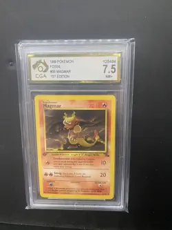 Pokemon Card Magmar 39/62 1st Edition Fossil CGA 7.5 - Image 1