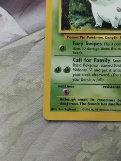 Nidoran #57/64 - MP - Jungle Pokemon Card - Image 4
