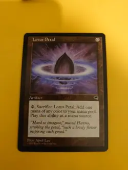 Lotus Petal. Tempest. Old Vintage. Magic the Gathering Card. - Image 1