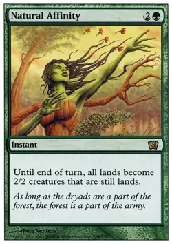 Heavy Play, English MTG Regular Natural Affinity 8th Edition Magic the Gathering - Image 1