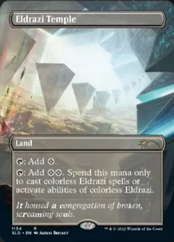 MTG Eldrazi Temple - Foil - Borderless, Secret Lair Drop Series, Lightly Played, - Image 1