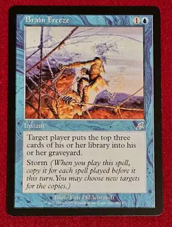 BRAIN FREEZE, MAGIC THE GATHERING SCOURGE SLIGTHLY PLAYED MTG SP - Image 1