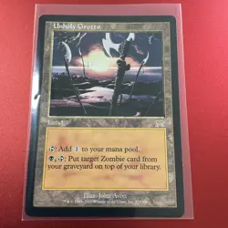 MTG Magic the Gathering Unholy Grotto (327/350) Onslaught LP - Image 1