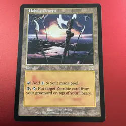 MTG Magic the Gathering Unholy Grotto (327/350) Onslaught LP - Image 2