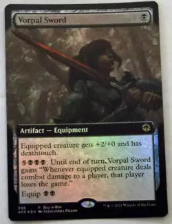 MAGIC THE GATHERING FORGOTTEN REALMS BUY-A-BOX FOIL VORPAL SWORD NEW UNUSED - Image 1