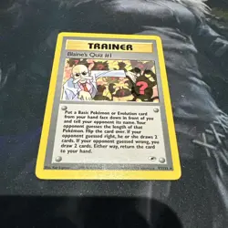 POKEMON Trainer Blaine's Quiz #1 97/132 Gym Heroes Set Rare NM/MT Condition WOTC - Image 1