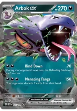 Arbok ex 024/165 Double Rare SV: Scarlet & Violet 151 Pokemon TCG NM - Image 1