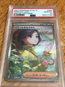 Full-Art Parasol Lady Pokemon sv3a SAR Special Art Rare Japanese 089/062 PSA 10 - Image 1