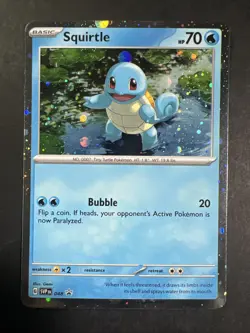 2023 Pokemon Svp EN-SV Black Star Promo 048 Squirtle 151 Poster Collection TCG - Image 1