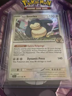 Pokemon Journey Together Hop’s Snorlax Promo Stamped #117. - Image 1