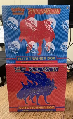 Pokemon Sword And Shield Base Set Elite Trainer Box Set Of 2 Sealed First Print - Image 1