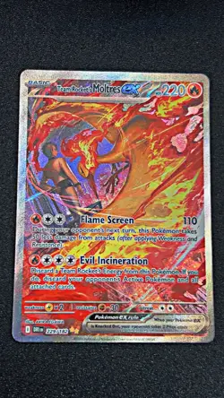 Pokemon Team Rockets Moltres EX 229/182 Sir Destined Rivals - Image 1