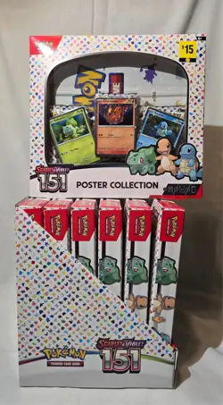 Nintendo Pokemon TCG Scarlet & Violet - 151 Poster Collection Box - 3 Packs 820650853166 - Image 1