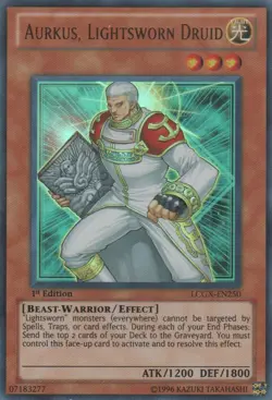 Yugioh! MP Aurkus, Lightsworn Druid - LCGX-EN250 - Ultra Rare - 1st Edition Mode - Image 1