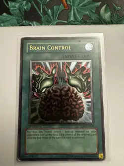 YUGIOH BRAIN CONTROL ULTIMATE RARE TLM-EN038 1ST EDITION PLAYED - Image 1