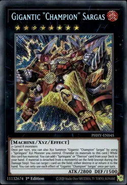 Gigantic "Champion" Sargas 1st Ed Secret PHHY-EN045 Yu-Gi-Oh! - Image 1