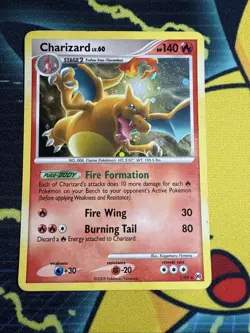 Charizard 1/99 Arceus Cracked Ice Holo Promo Rare Pokemon Card Heavily Played - Image 1