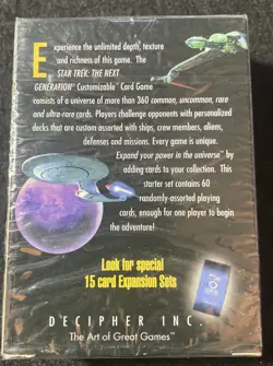 Star Trek The Next Generation Customizable 1994 Card Game NEW Sealed - Image 2
