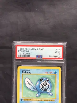 Pokemon Cards: Base Set 1st Edition Common: Poliwag 59/102 PSA 9 - Image 3