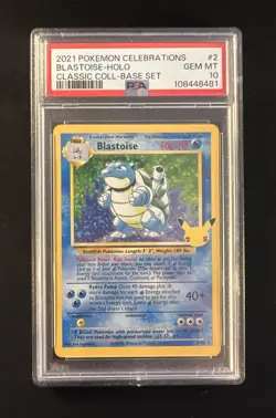 BLASTOISE 2/102 PSA 10 CELEBRATIONS CLASSIC COLLECTION POKEMON CARD ENGLISH - Image 1
