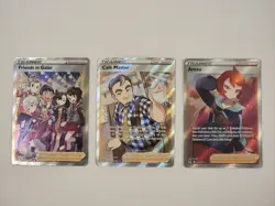 Pokemon Trainer Full Art Lot Of 3 Cards Friends of Galar, Cafe Master, Arezu NM - Image 1