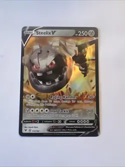 Steelix V Full Art 115/185 Vivid Voltage Pokemon Card MINT - Image 1