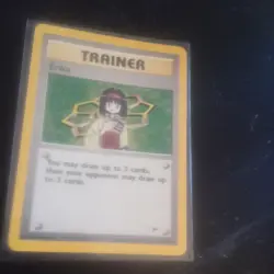 Pokemon TCG Erika Trainer Card 16/132 Holo Rare Gym Heroes LP/NM - Image 1